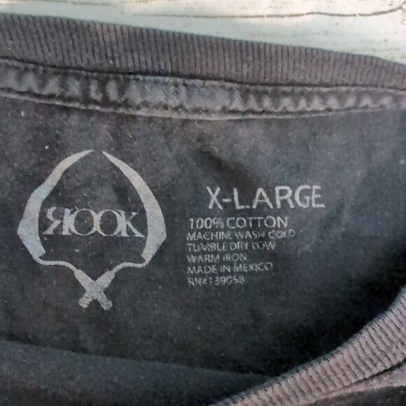 Rook Graphic T-Shirt Black Mouth Teeth Print Streetwear – Unisex XL - Picture 4 of 8